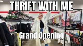 Thrift With Me at a Grand Opening! | Designer, Vintage & 50% Off Sale