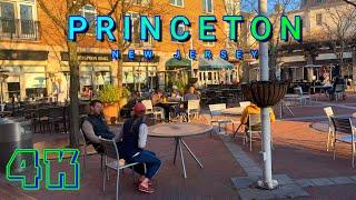 Princeton Downtown Walk, New Jersey - USA, 4K - UHD