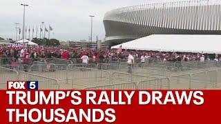 Trump's Long Island rally already draws thousands in parking lot