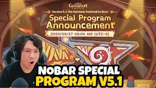 Live NOBAR Special Program v5.1 Genshin  Impact (3 Redeem Code) Top Up di Ditusi