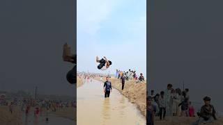 new viral funny stunt‍️trending shorts //Blackti01Group#flipjump #talentedboystunt