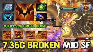 7.36C NEW BROKEN MID Shadow Fiend 30Kills With Magical Build IMBA Shadow Dance Instant Kill DotA 2