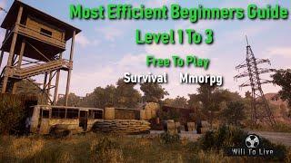 Will To Live Online: Most Efficient Beginners Guide, Level 1 To 3, Part 1