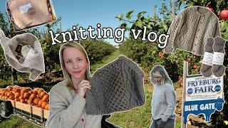 knitting vlog | fall making: mending old knits, new cabled cast-ons, local adventures + big news!