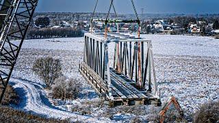 Greifswald - Aushebung Alte Eisenbahnbrücke | Luftaufnahmen in 8K