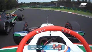 The laps that got Kimi Antonelli his first F2 Feature Race win | Onboard with engine sound