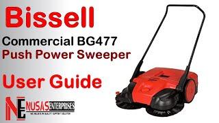 Bissell Commercial BG477 Push Power Sweeper | Best Automatic Sweeper for work | Powered Sweeper