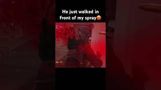 He just walked in front of my spray #callofduty #vr #vrfails #shorts