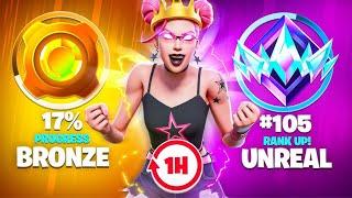 Monter de BRONZE à UNREAL en 1h !(speedrun fortnite)