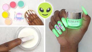 Glow in the Dark Dip Powder Nails