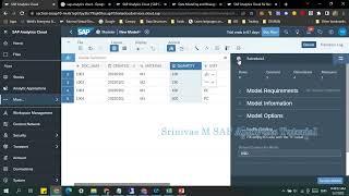 SAC Creation of Classical Account Based Model using csv File Upload