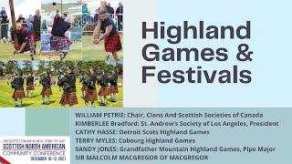 Highland Games & Festivals - Scottish North American Community Conference 2021