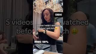 5 VIDEOS I WATCHED BEFORE GETTING RICH#viral #shorts #rich #motivation #successmindset #baddieinbiz