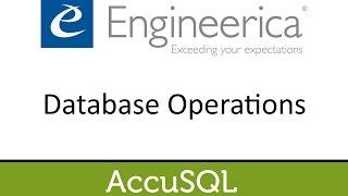 AccuSQL 2016 Database Operations