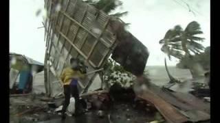 Cameramans close call with flying building in Hurricane