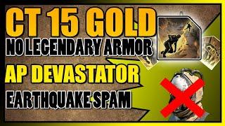 Outriders | CT15 GOLD Devastator build, NO LEGENDARY ARMOUR!!