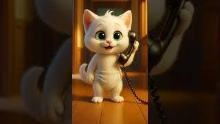 Kitten Trouble trying to help Mommy #funny #cartoon #catlovers