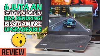 Murah! Ryzen 5, Bisa Gaming, Batre IRIT, SSD Besar & Upgradable! HP 14s FQ1135AU