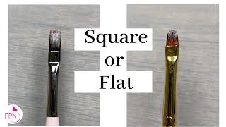 What Gel Nail Brush To Choose Square OR Round| Does it make a difference?