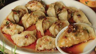 Best Chicken Dumplings with Instant Chilli Oil  Recipe By Chef Hafsa