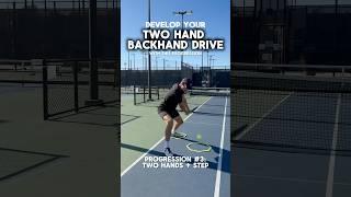 The #1 Progression To Master Your Two Hand Backhand In Pickleball ️ #pickleball #pickleballdrills