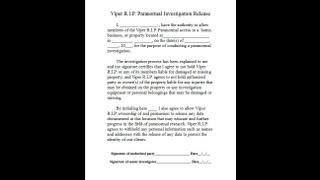 Making A  Paranormal Investigation Release Form! (Client Contract)