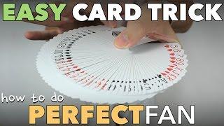 Easy Beginner Card Trick to Fan a Deck of Cards Perfectly - Thumb Fan Tutorial