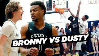 Bronny James WILD Game vs DUKE Commit & Dusty Stromer!! This Game Was Actually INSANE!!