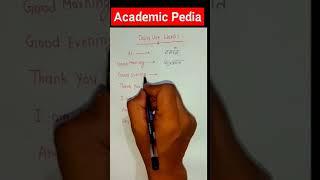 Daily Used words | English to Hindi | Academic Pedia