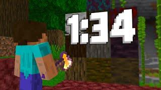 Minecraft Bedrock All Logs Speedrun in 1:34