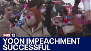 South Koreans celebrate President Yoon's impeachment | FOX 13 Seattle