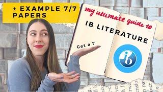 IB LITERATURE 101 II example 7 papers + notes + how to analyse literary texts