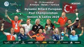 Day 8: 9-ball from the Dynamic Billard European Pool Championships Seniors & Ladies EC 2024.