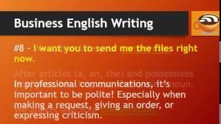 Business English - Writing Tips