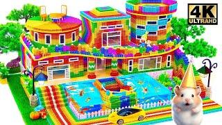 100 Days How To Build Bungalow Resort Giant Rainbow Into Underground Swimming Pool House For Hamster