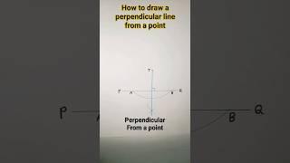 how to draw a perpendicular line from a point#easy#shorts#viral#ytshorts