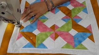 Capa pra almofada em #Patchwork #diy #idéias #retalhos  #passoapasso ‍️‍️