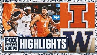 No. 22 Illinois Fighting Illini vs. Washington Huskies Highlights | FOX College Hoops