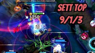 SETT WILD RIFT BARON LANE GAMEPLAY - 9/1/3 - SETT BUILD RUNES