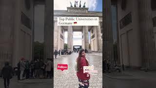 Top public universities in Germany 