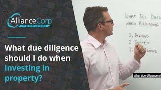 What due diligence should I do when purchasing an investment property?