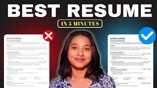 ATS Friendly Resume || Easy Tips to build ATS Friendly Resume in 5 minutes