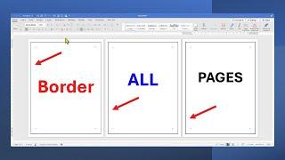 How To Border All Pages in Word - All at Once