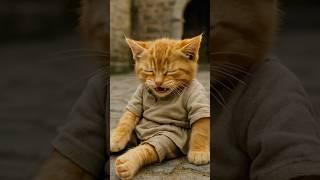 Cat Bully Steals Fish (Ai Cat Story) #aishorts #cat #catlovers #fantasy