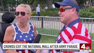 Crowds exit the National Mall after military parade | NBC4 Washington