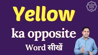 Yellow ka opposite word kya hota hai | opposite of Yellow in English and hindi | antonym of Yellow