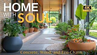 Green Living Sustainable Furniture & Courtyard Ideas for Modern Concrete and Wooden Houses Design