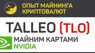 Talleo (TLO) майним картами Nvidia (algo CryptoNight Ultra) | Выпуск 316 | BitExpmcc