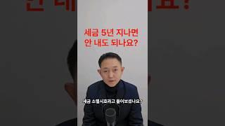 세금 안 낸 거 5년 지나면 없어지나요?