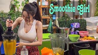 The Most Famous Smoothie Girl in Bangkok - Thai Street Food #streetfood